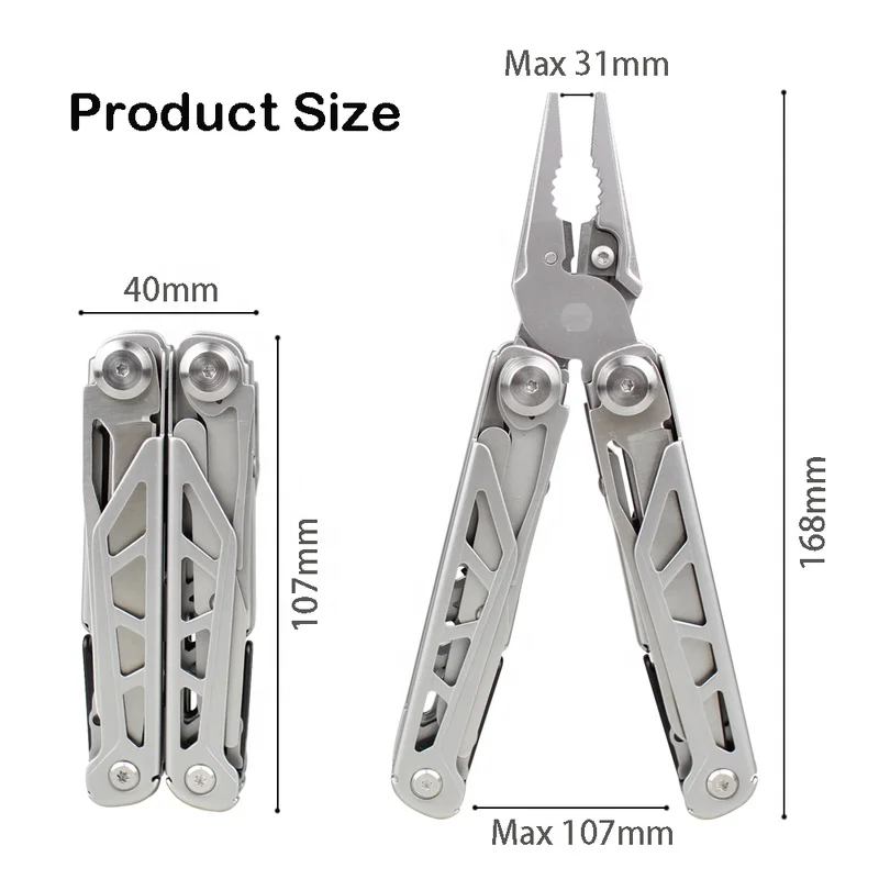 EDC Camping Hardness  Multitool Plier Cable Wire Cutter Multifunctional Multi Tools Outdoor Camping Folding Knife Pliers