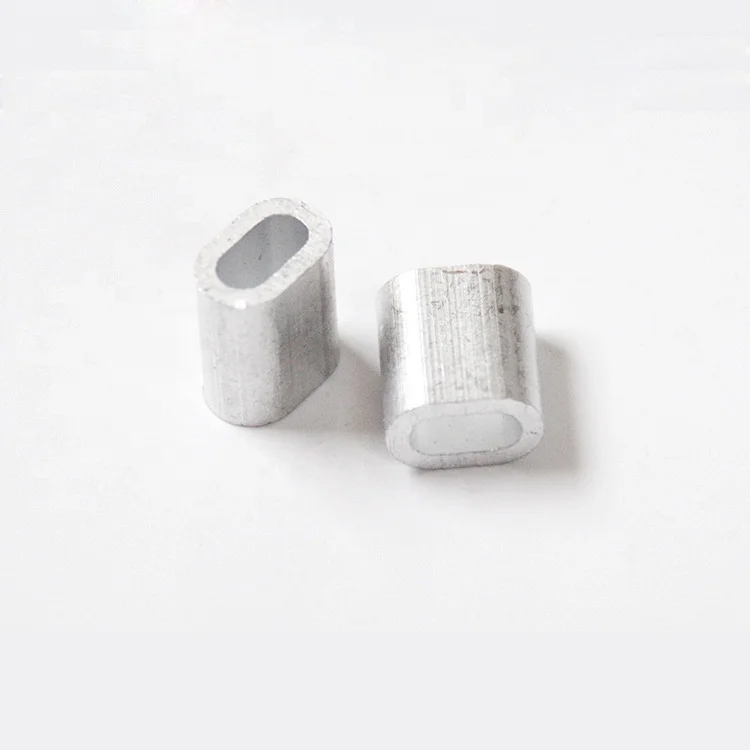 Wire Rope Sleeves Aluminum Clip Fittings Cable Oval Fishing Sleeves Tube Line Crimping Sleeves Portable Wire Crimp Connector