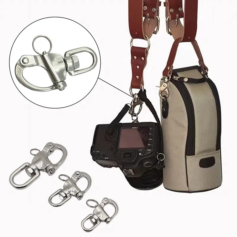 Boat Rigging 316/304 Stainless Steel Quick release Bail rope Swivel Eye Snap Spring Shackle