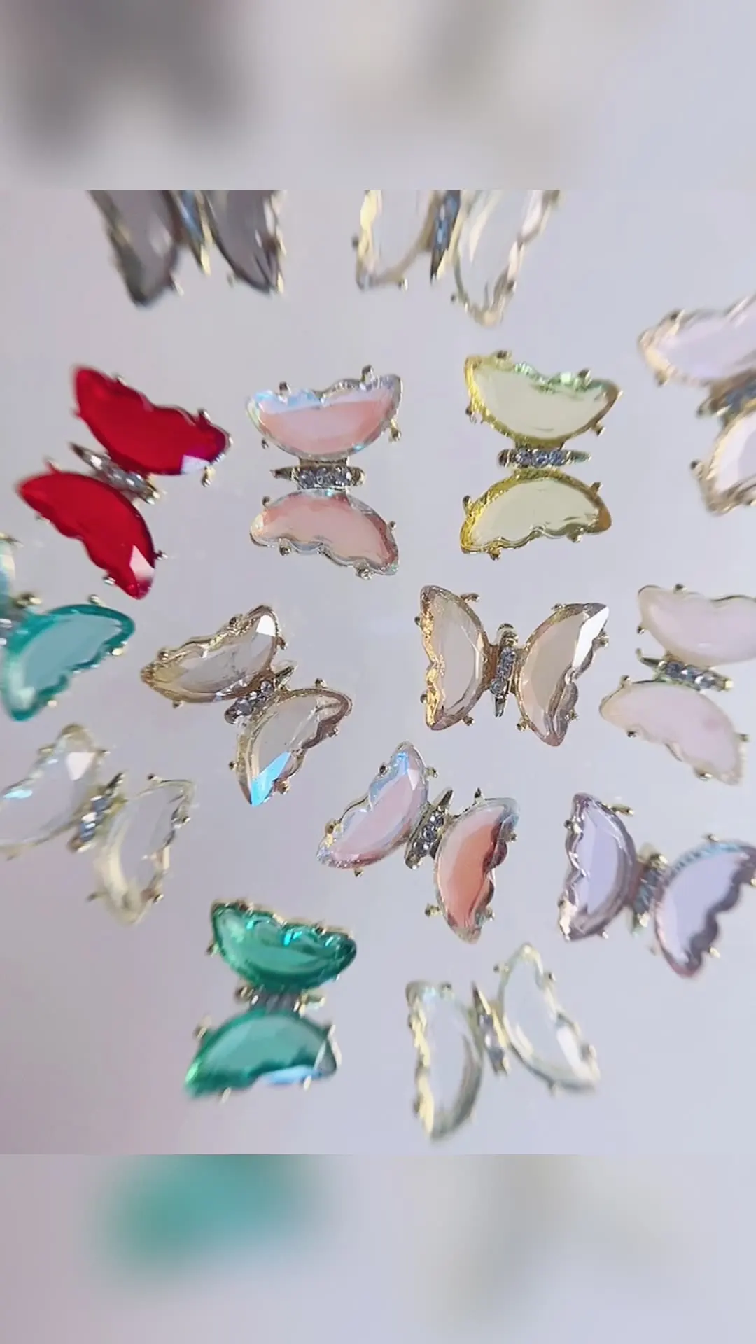 3D Nail Accessories Wide Applications Rhinestones Bowknot Nail Jewelry Bow Ornament butterfly nail art decoration sequin