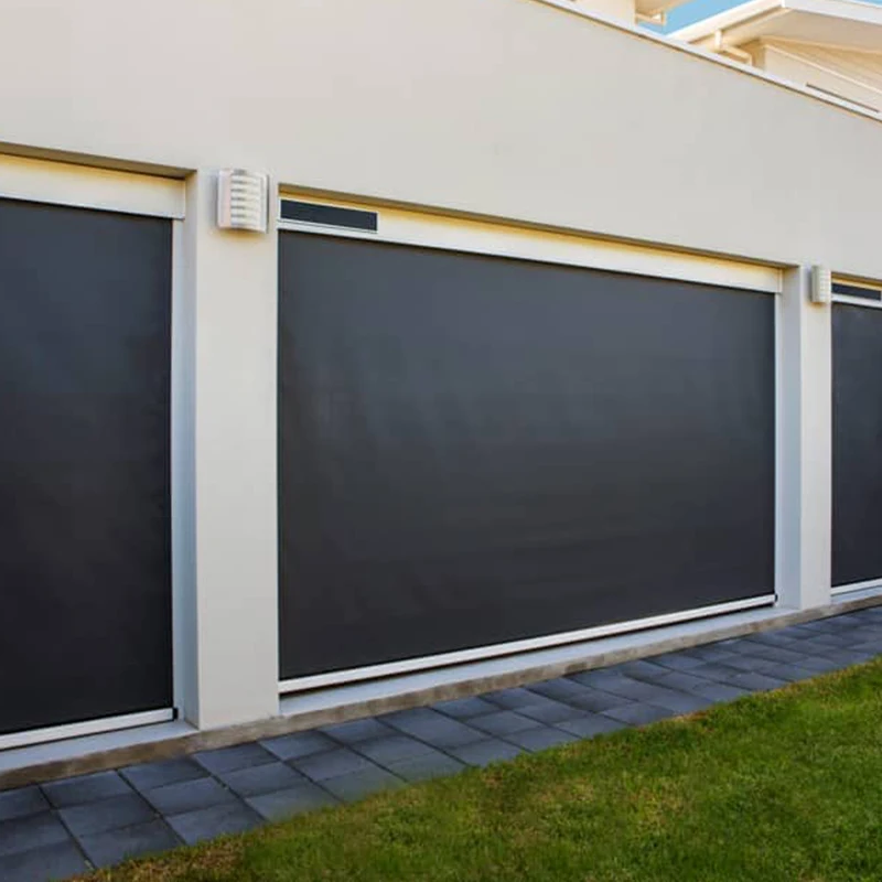 Motorized Patio Electric Blinds For Outside Patio Side Track Motorized House Screens Zip Screen Outdoor Blinds