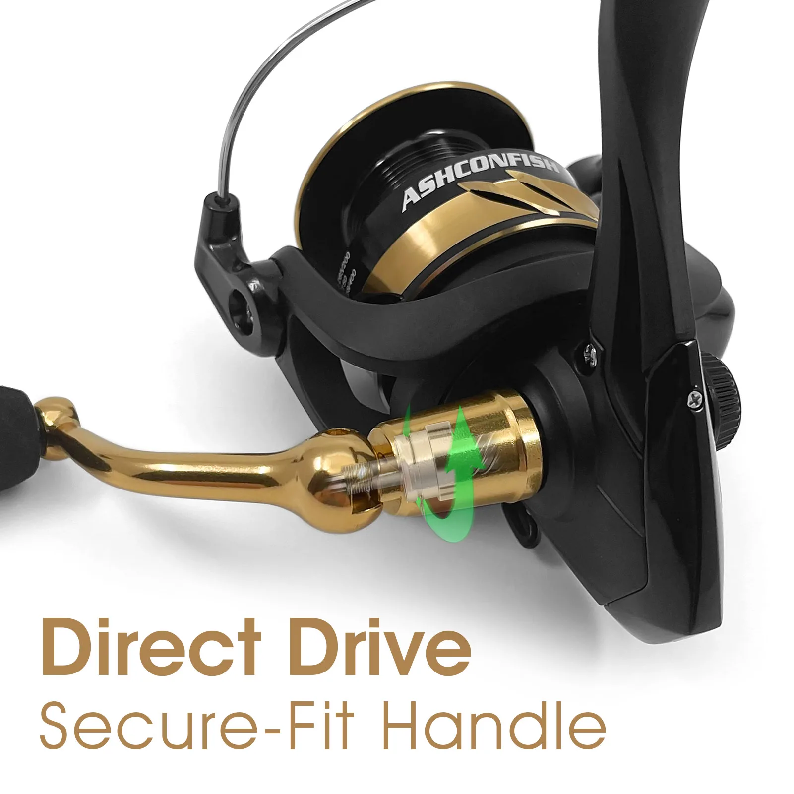 Ashconfish All Metal Wire Cup Fishing Reel AF 1000-5000 Series Max Drag 10 kg Spinning Fishing Wheel Sea Rod Reel