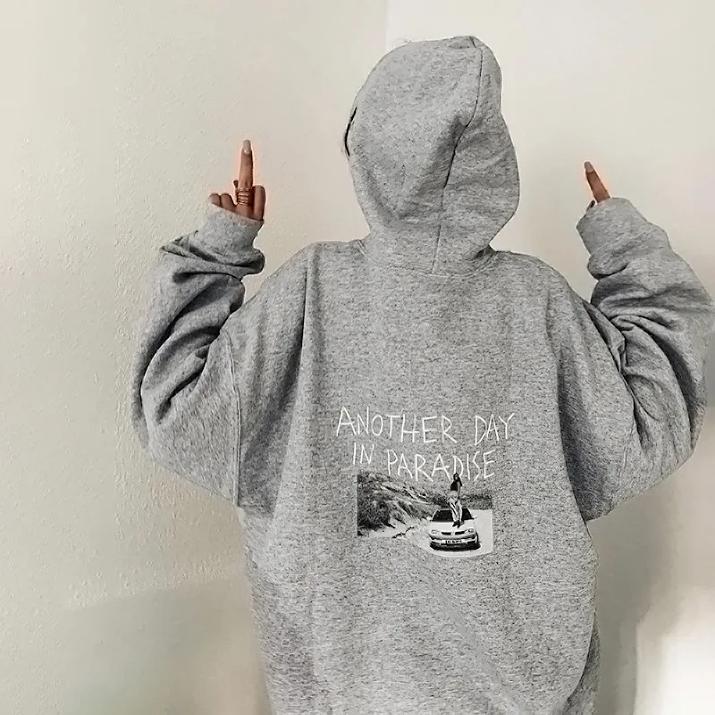 2021 Custom logo Back printed hoodies women 2021  autumn and winter clothing new fashion casual letter sweatshirt