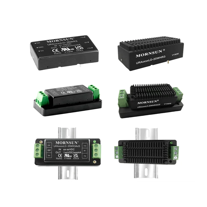 Mornsun URB4809LD-20WR3 Isolated 18-75V Input Single Output 9V 20W DC DC Converter Power Converters Modules For PCB