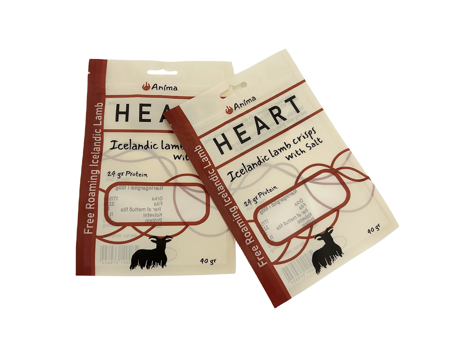 Custom Low MOQ 3 Side Seal Flat Pouch Bag Heat Sealable Ice Lamb Crisps Plastic Zipper lock Packaging Bag Matt Front Window