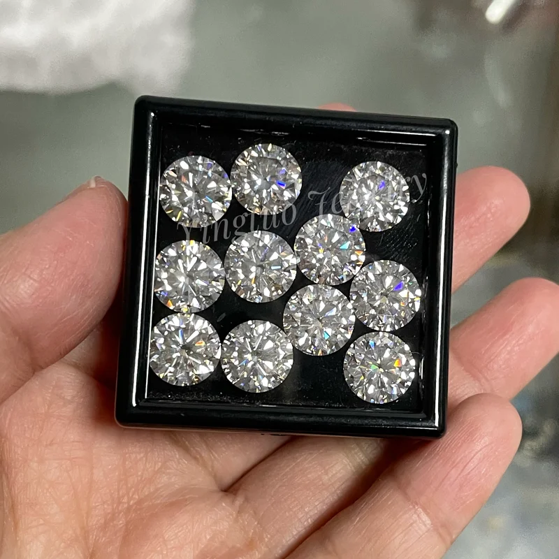 FL Clarity D Color Loose Moissanite 100% Pass Tester 3 Excellent White Round Lab Created Diamond Moissanite 1 2 3 Carat Stone