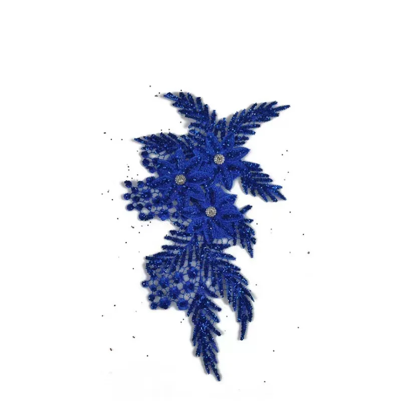 Multicolor Beaded Three-dimensional Flowers Sequined Rhinestone Cloth Stickers Decals Diy Collar Corsage Decoration