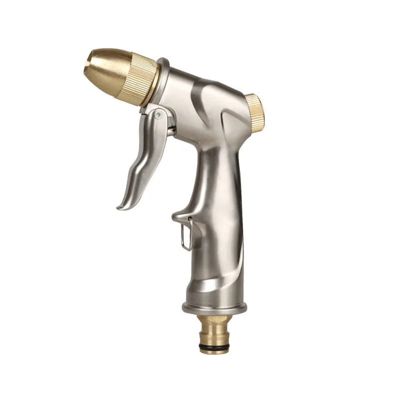 High Pressure Heavy Duty Zinc Alloy Metal Garden Hose Spray Gun with Full Brass Nozzle for Car Washing/Watering Lawn Garden
