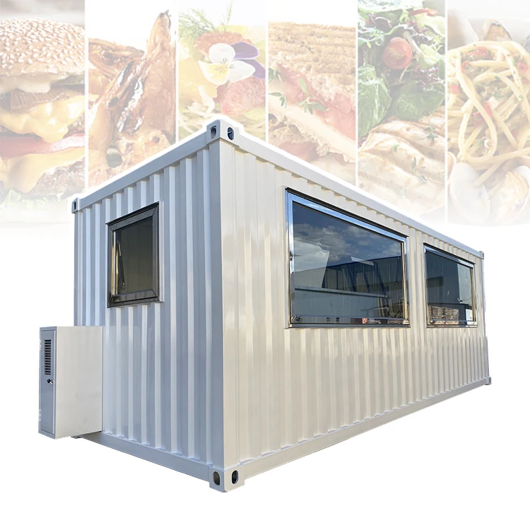 Excellent Storage 20ft Shipping Prefab House Container / Beautiful Container Kiosk Shipping Container Shop For Sale