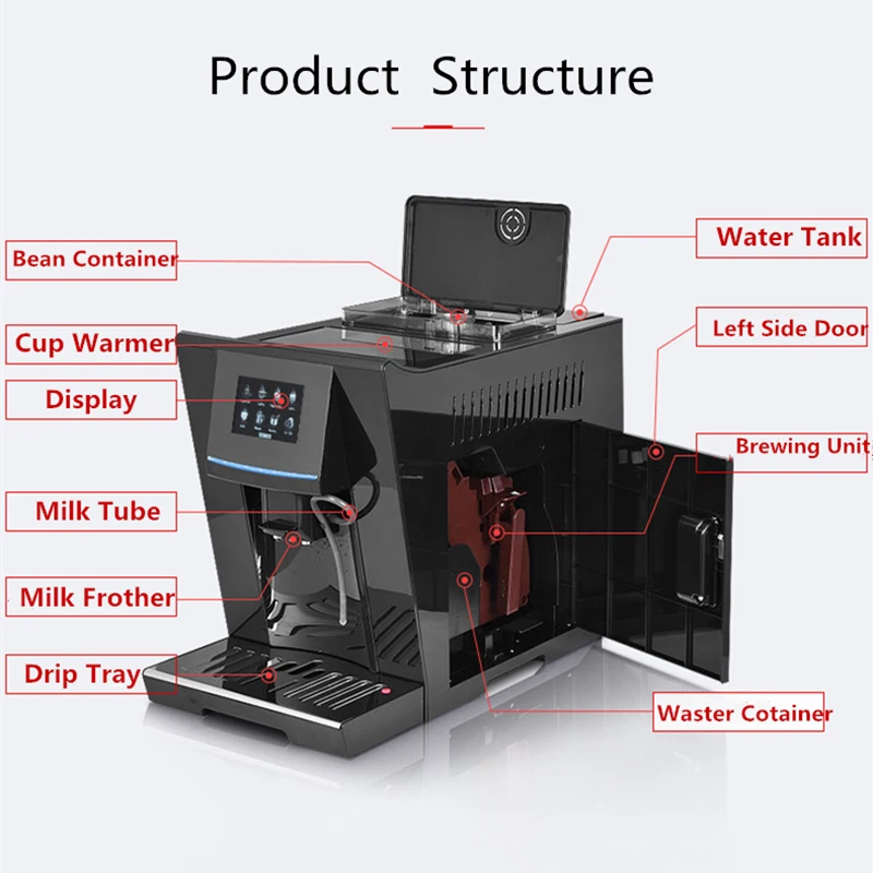 
Multifunctional design automatic espresso coffee maker machine 
