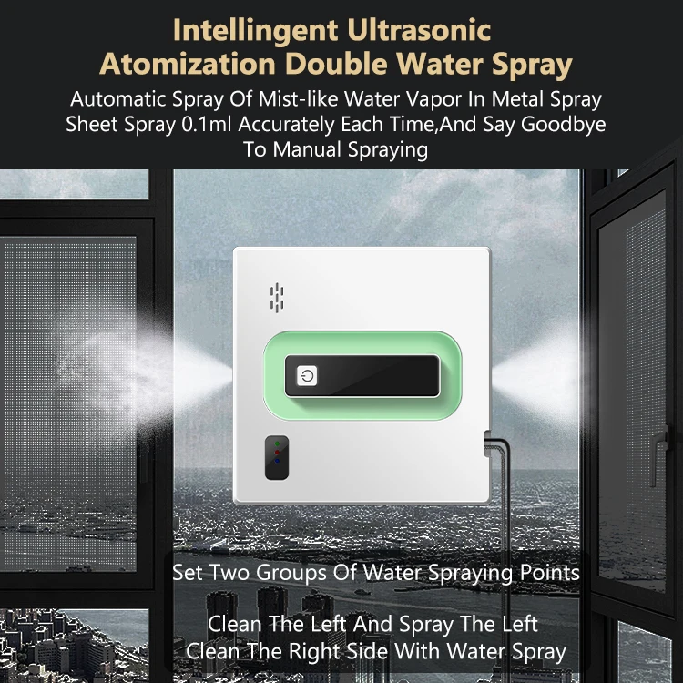 App Control water jet window cleaner robot self robotic vacuum clean intelligent electric glass cleaning