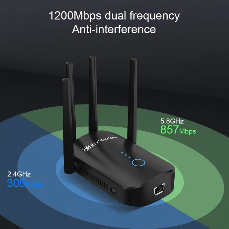  Двухдиапазонный 1200 Мбит/с 4g 5 ГГц ретранслятор сигнала усилитель беспроводной расширитель диапазона 5g
