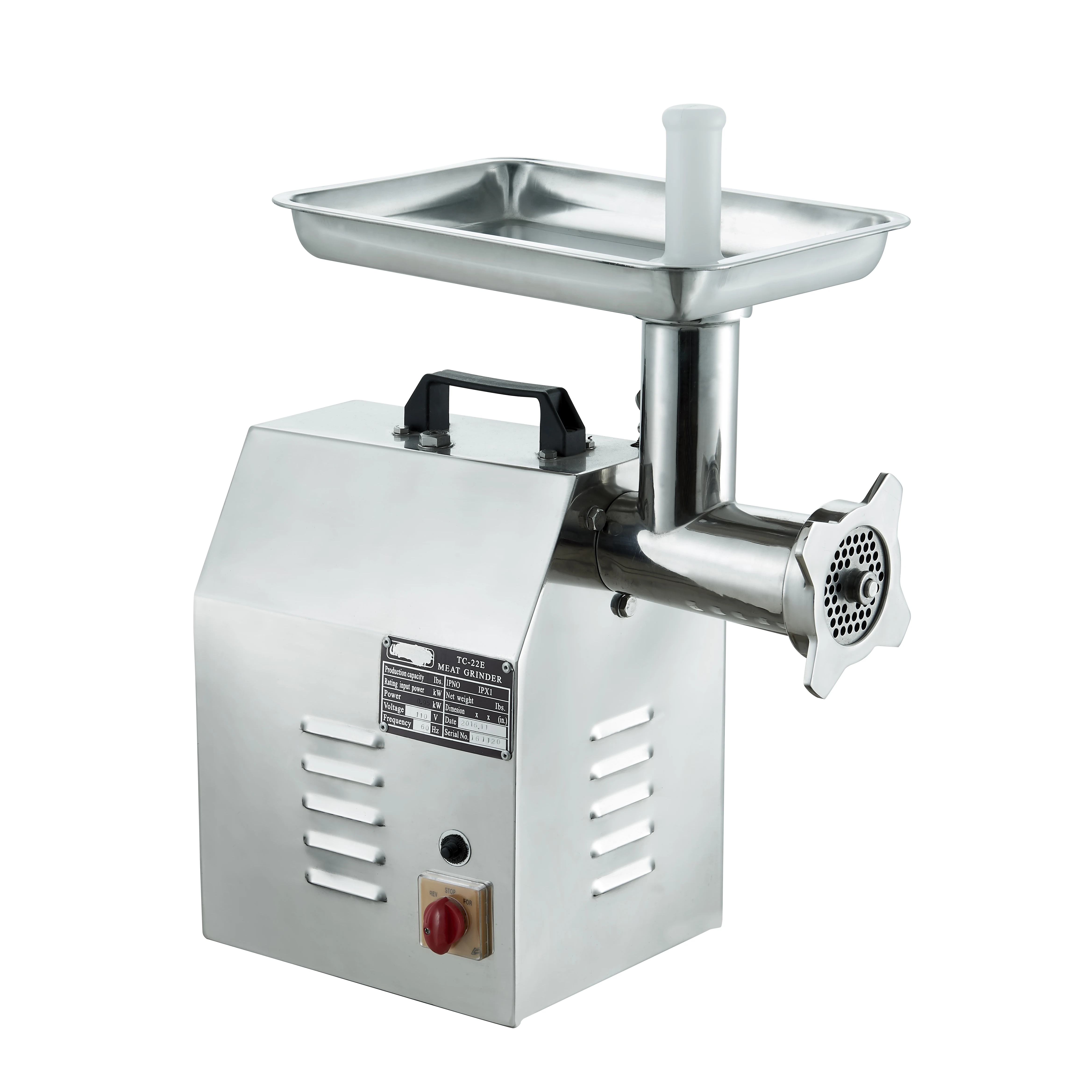 Meat grinder efficient stainless steel shell 100% copper wire motor durable meat grinder