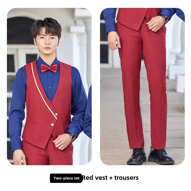 Hotel Western Restaurant Waiter Front Desk Customer Service Uniform KTV Bar Cafe Work Attire Chef Uniform Accessory Work Clothes