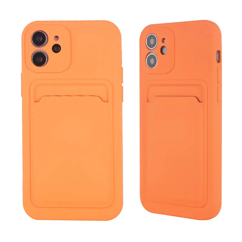 Unique Card Holder Design Mobile TPU Phone Cases for Iphone 13 with Pocket Slot Back Cover