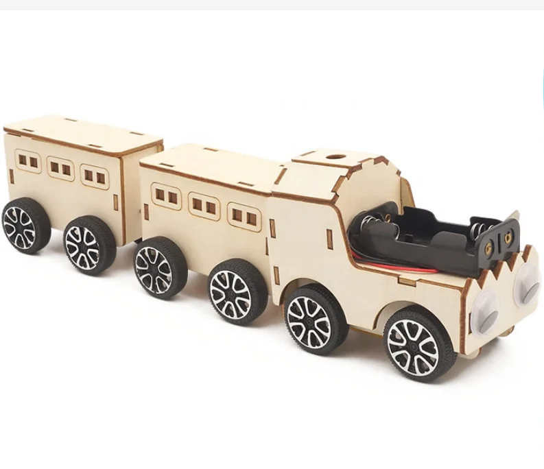 C-29B SEALAND Woodcraft Toy Wooden Train Construction Kit Wood Model 3D Wooden Puzzle Children Educational Toy DIY  ChildrenKids