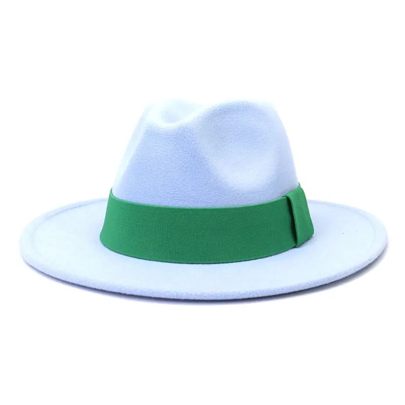 Brown Fedora Fashion Hat For Ladies Elegant Blank Jazz Felt Hat