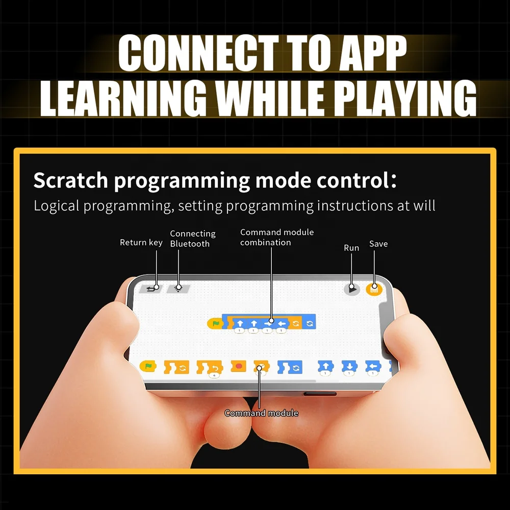 5 in 1 kid DIY assembly programming APP remote control robot building blocks toy STEM rc blocks engineering vehicle building kit