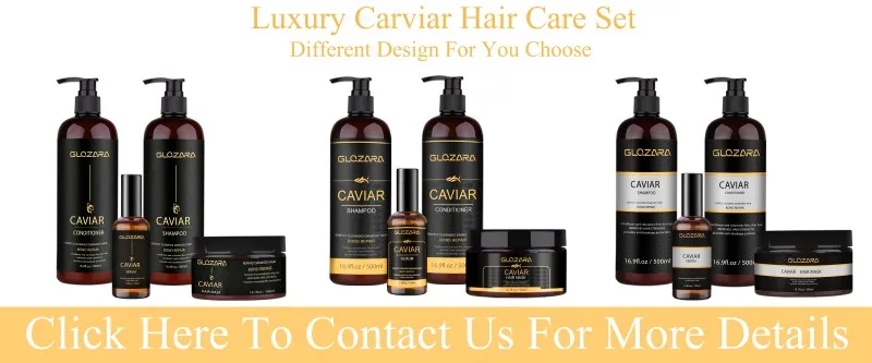 OEM Private Label Organic Keratin Black Caviar Hair Care Set Repair Hair Care Shampoo and Conditioner For Damaged Hair