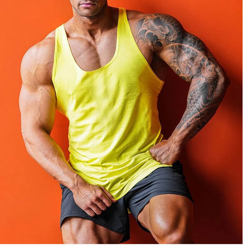 Оптовая продажа, китайский завод, 100% хлопок, Джерси, ткань, размер жира, для спортзала, Стрингер, майка, Бодибилдинг для спорта