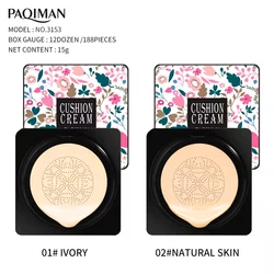 PAQIMAN Snail  Natural Smooth Whitening Cc Foundation Spf 50 Cc Cream Small Mushroom Head Air Cushion Aloe Vera BB Cream