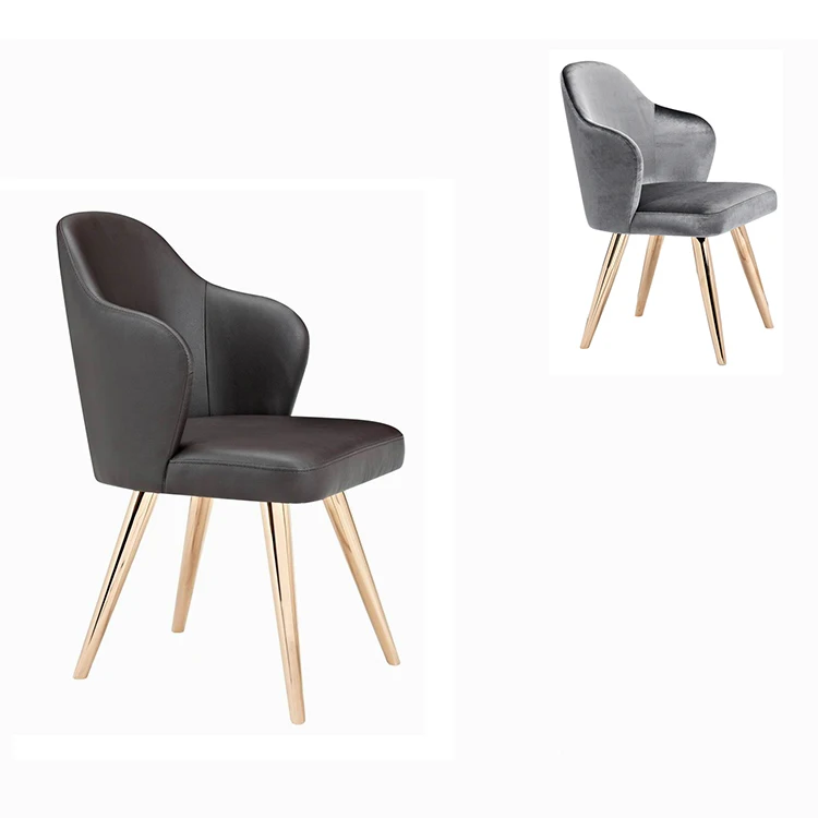 Customize Modern Wooden Base Chair Fabric/Leather Seat and Back Leisure Dining Room Chairs
