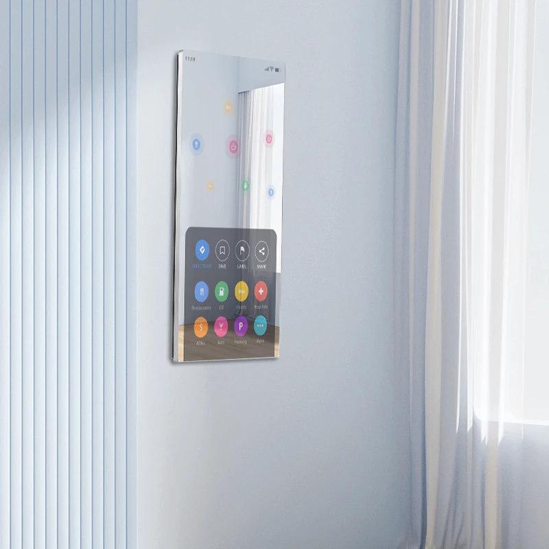 32 43 55 inch magic mirror lcd display advertising touch screen hanging vertical floor standing digital fitness mirrors displays