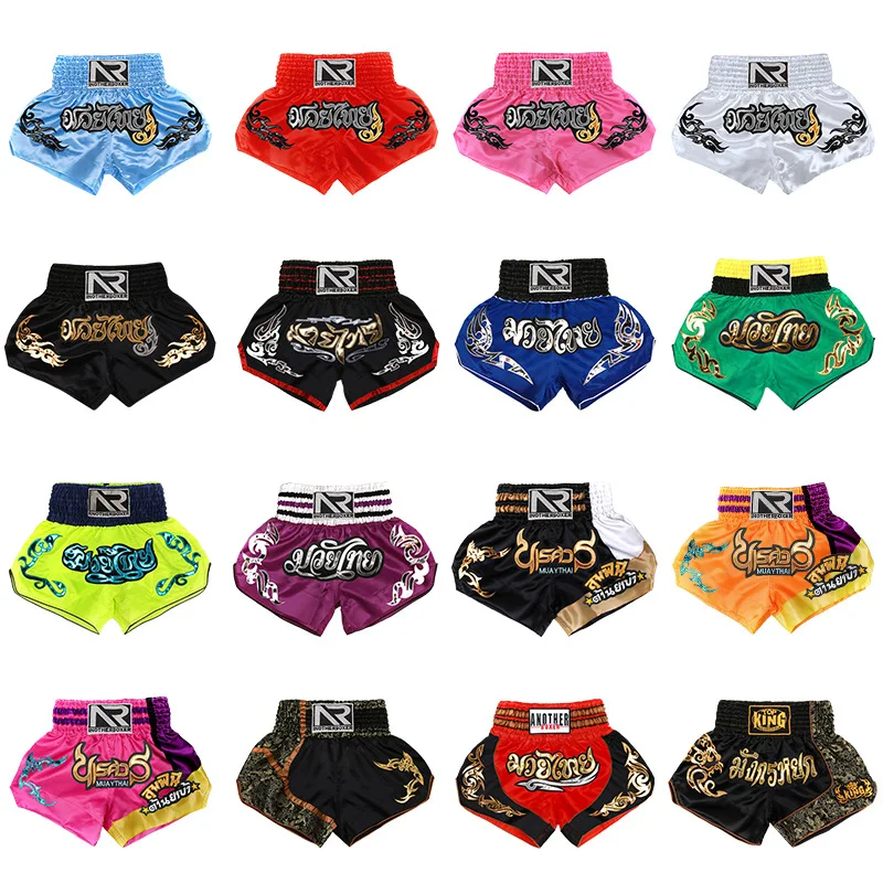 Custom Muay Thai Shorts Black Fabric Wholesale Muay Thai Boxing Shorts