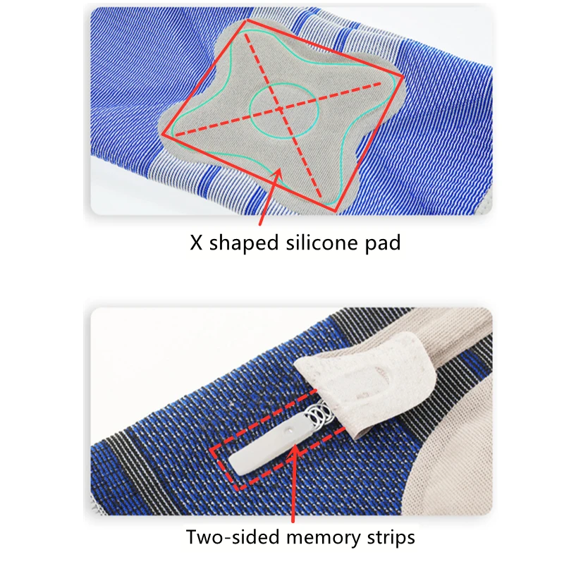 Silicone anti-collision spring support knee pads Basketball running Mountaineering knee Sports gear Knit warm sports kneepads