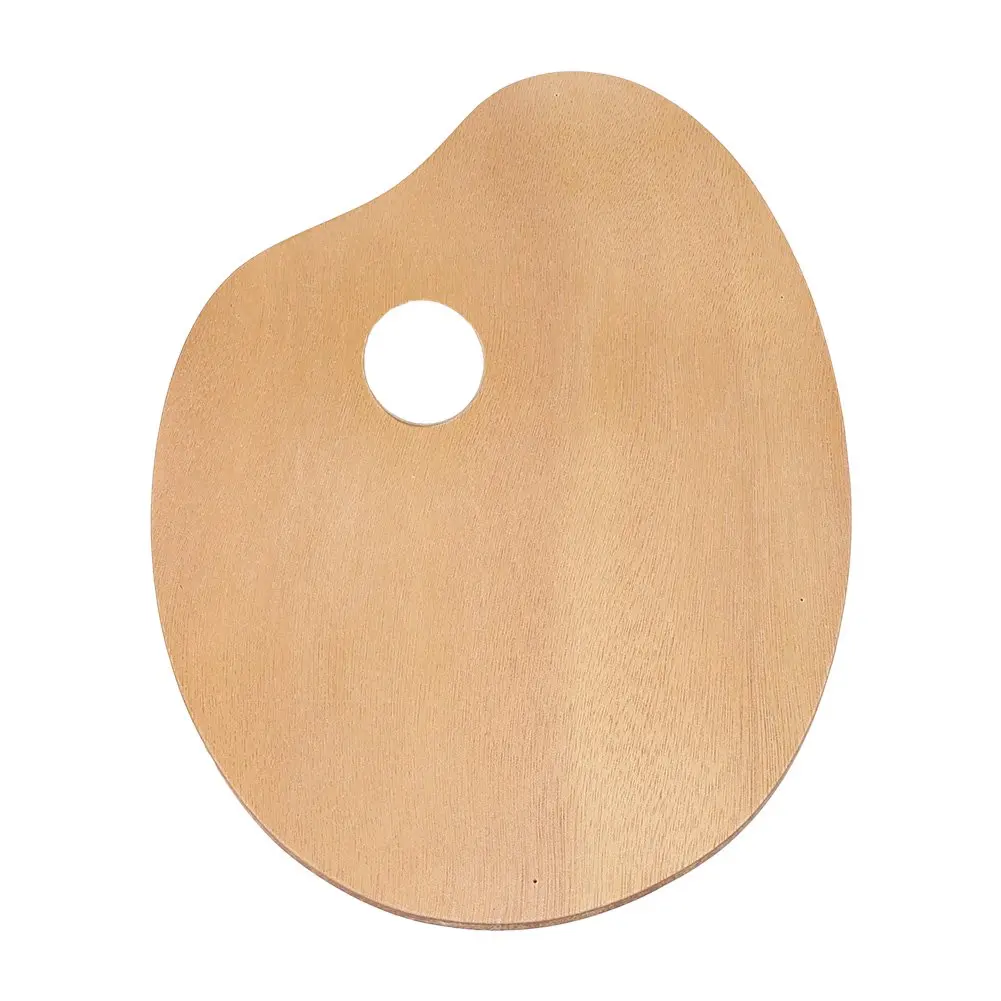 Paint Palette Wooden Paint Tray Palettes for Acrylic Oil or Watercolor Painting Oval Style Wood Artist Palette For Art Painting