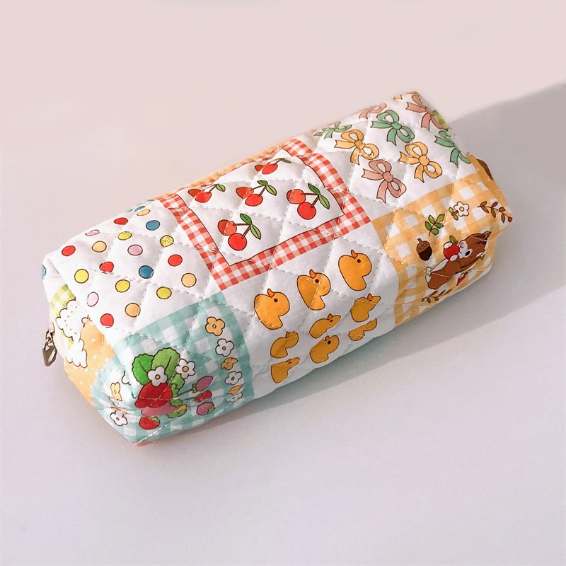 2024 Custom Cotton School Kids Pencil Cases For Cute Girls Cosmetic Bags