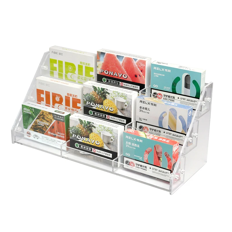 OEM customized shop counter multi-layer acrylic display stand clear acrylic display rack