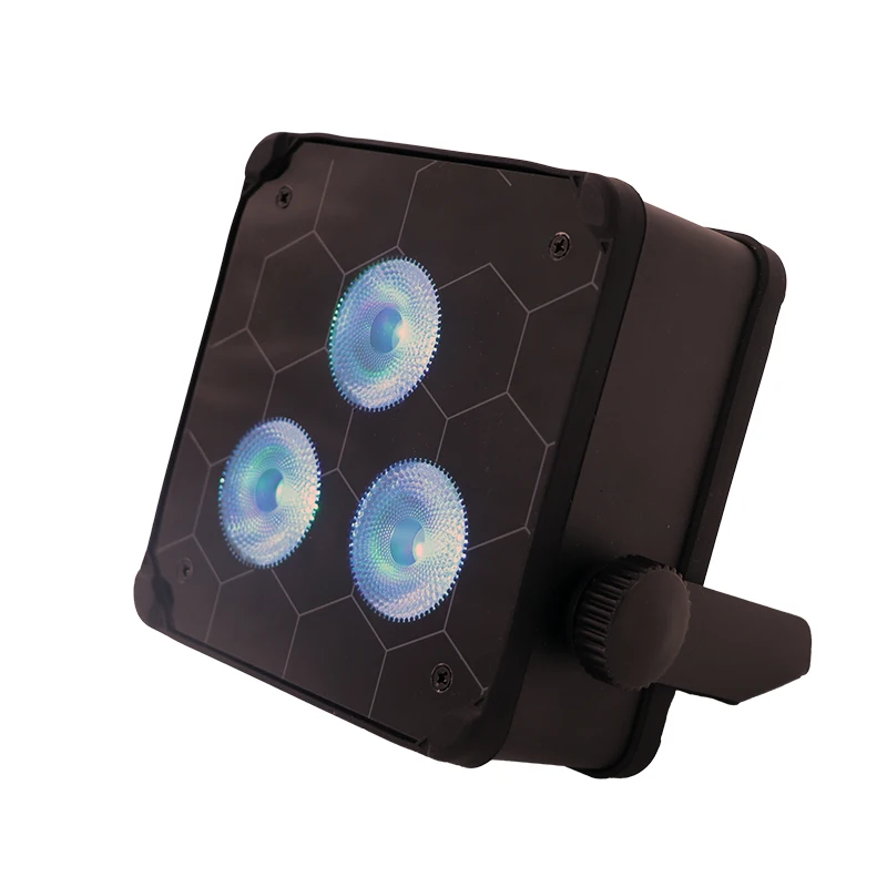 Wireless APP battery powered 3x18w rgbwa uv 6in1led par can light