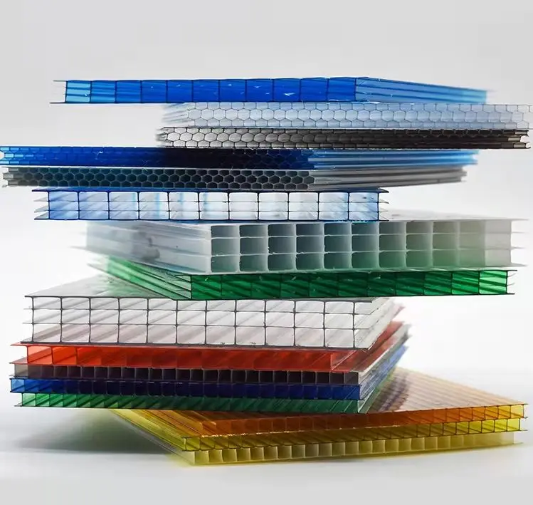 Sale transparent fire retardant pc 16mm roofing polycarbonate hollow sheets for outdoor gazebo garden canopy greenhouse