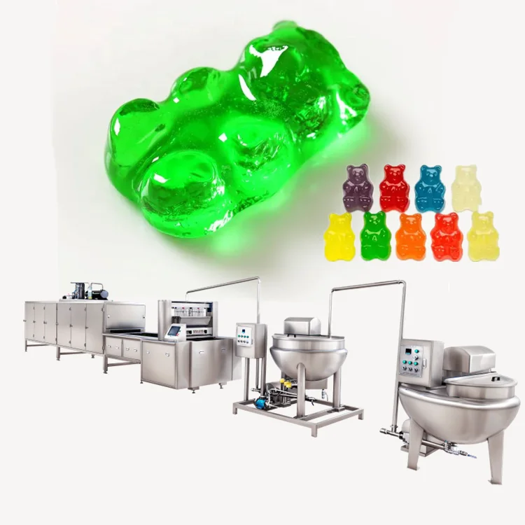 Factory manufacture Fully automatic soft candy production line vitamin Gummy bear depositor candy making machine