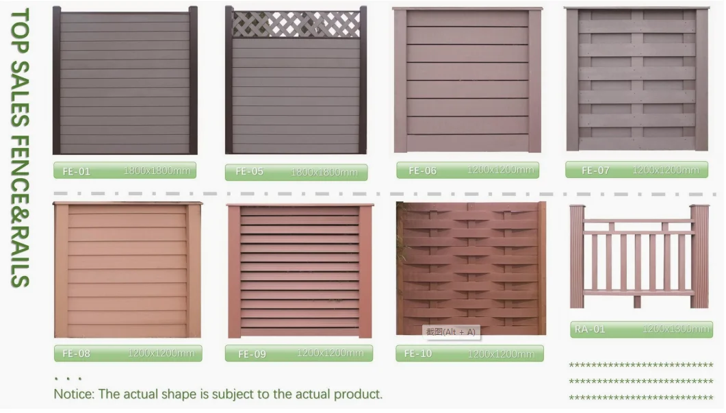 WPC engineered composite fencing popular and cheap plastic timber composite wpc fence