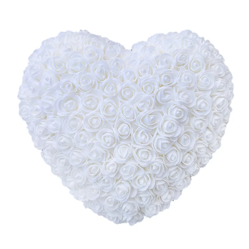 Valentine Day Wedding Gift Artificial Rose Flower heart shape preserved rose flowers in gift box