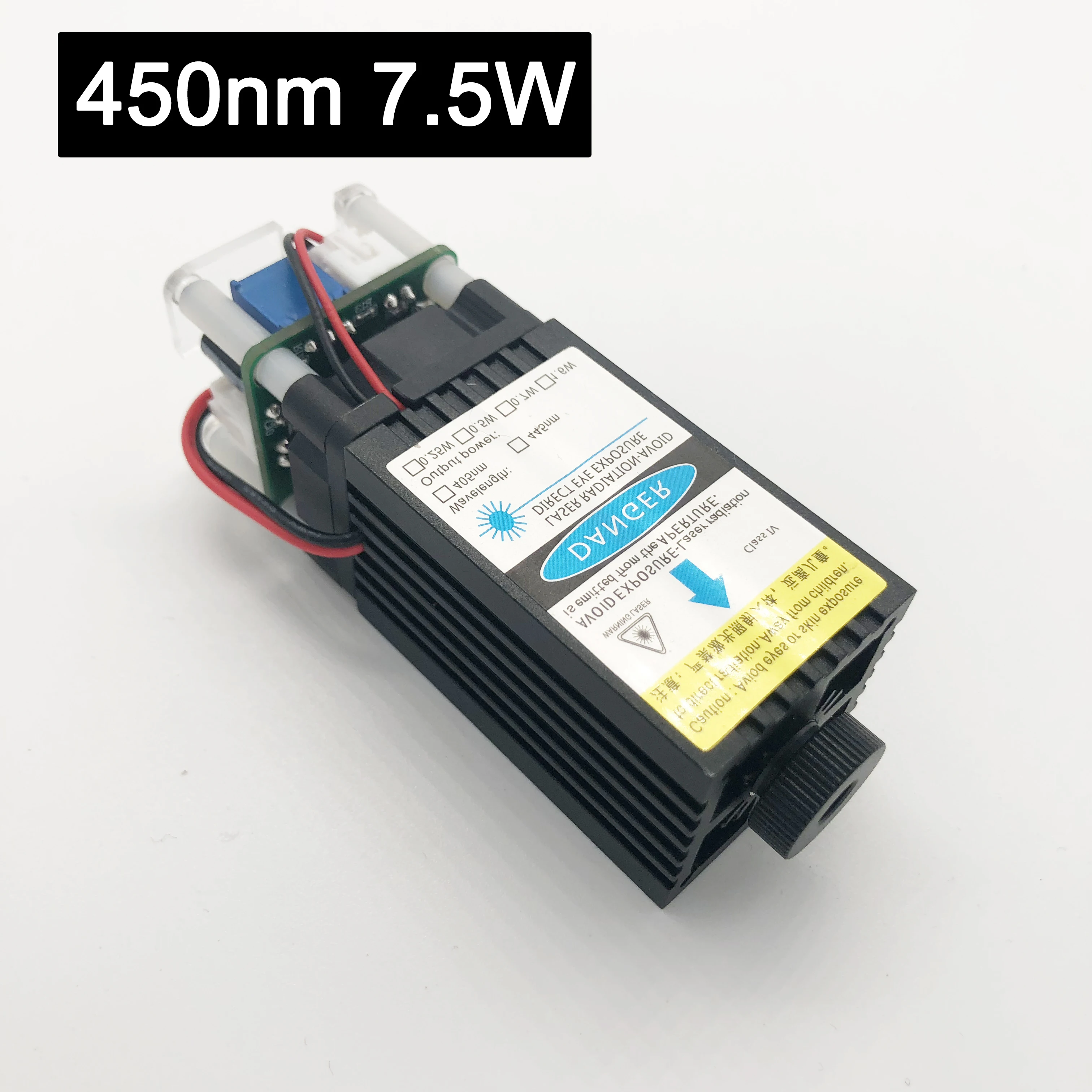  450nm 7 5 W фокусирующий регулируемый синий лазерный гравировальный модуль с