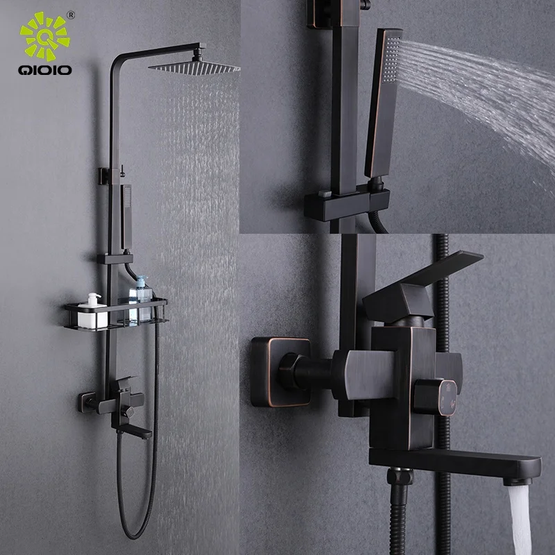 China Guangdong modern design 304 stainless steel free lead hot cold rain bath shower set rainfall bathroom shower set