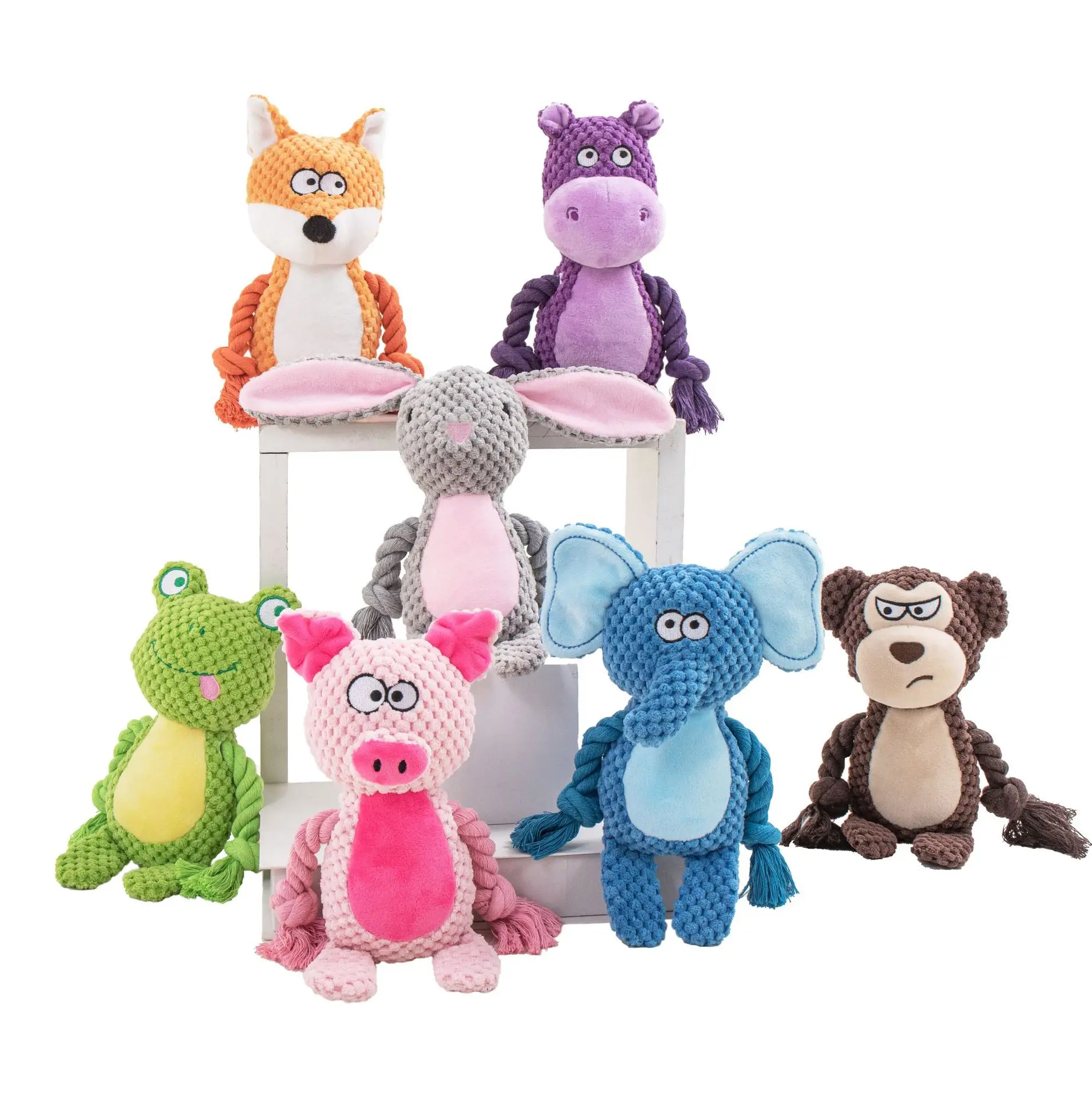 Fast Shipping Hot Selling Stuffed Animal Plush Toys Soft Velvet Chew High Quality Eco Friendly Squeaky Pet Dog Toy