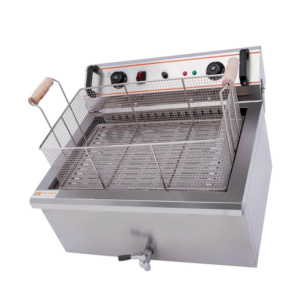 30L Time-changing commercial  Luxury Desktop Single Tank Electric Fryer chicken meat donut fryer Restaurant Home Equipment