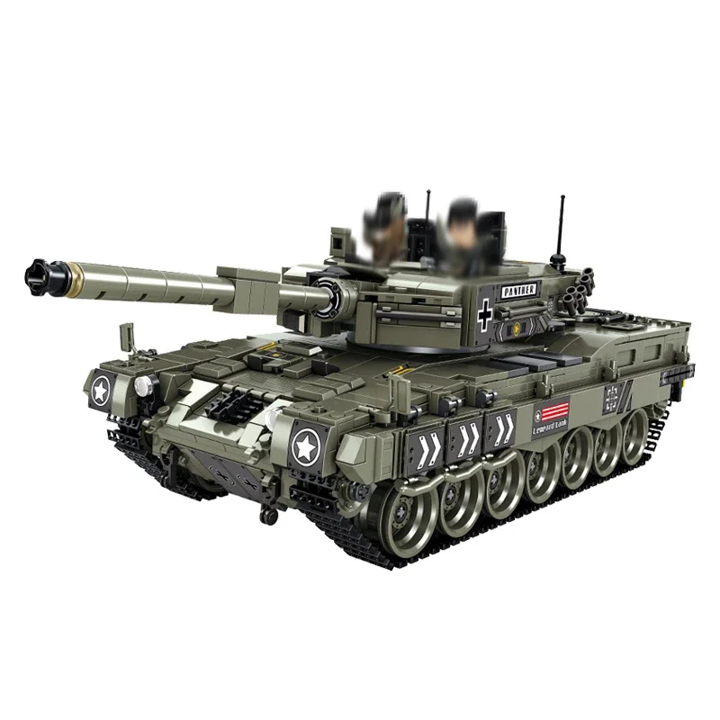 Panlos 632003 военный 2 мировая война Немецкий леопард Основной боевой танк модель солдат сборка набор кирпичей детская игрушка «сделай сам» Строительные блоки