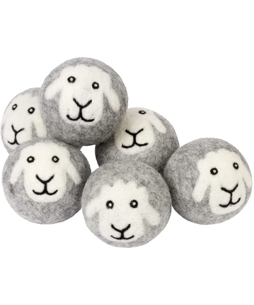 Wholesale 6 Pcs Eco Friendly Laundry Wool Tumble Dryer Balls With Premium Natural Fabric Softener