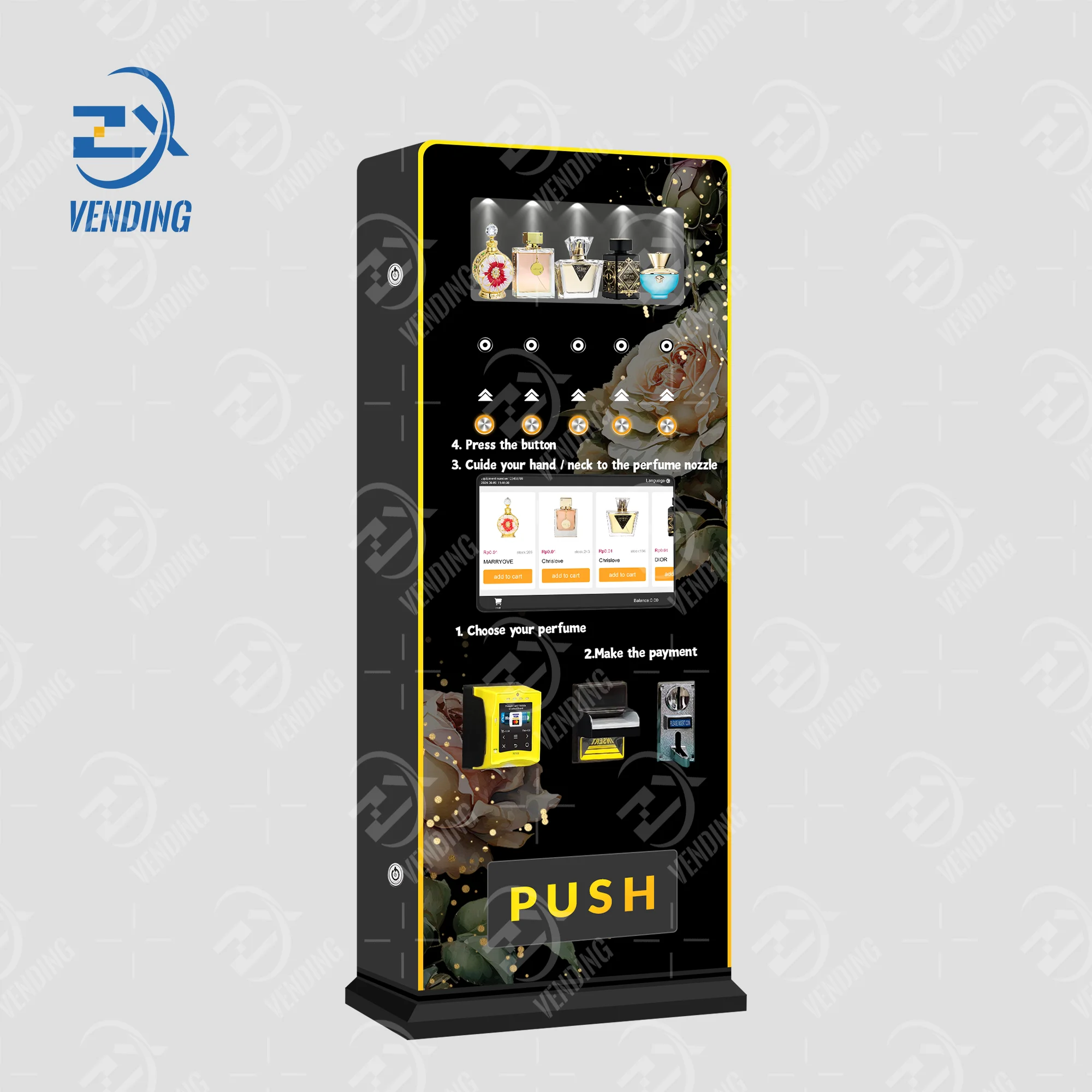 Small cologne vending machine sprayer wall mounted perfume spray cologne vending machine Version 2.0