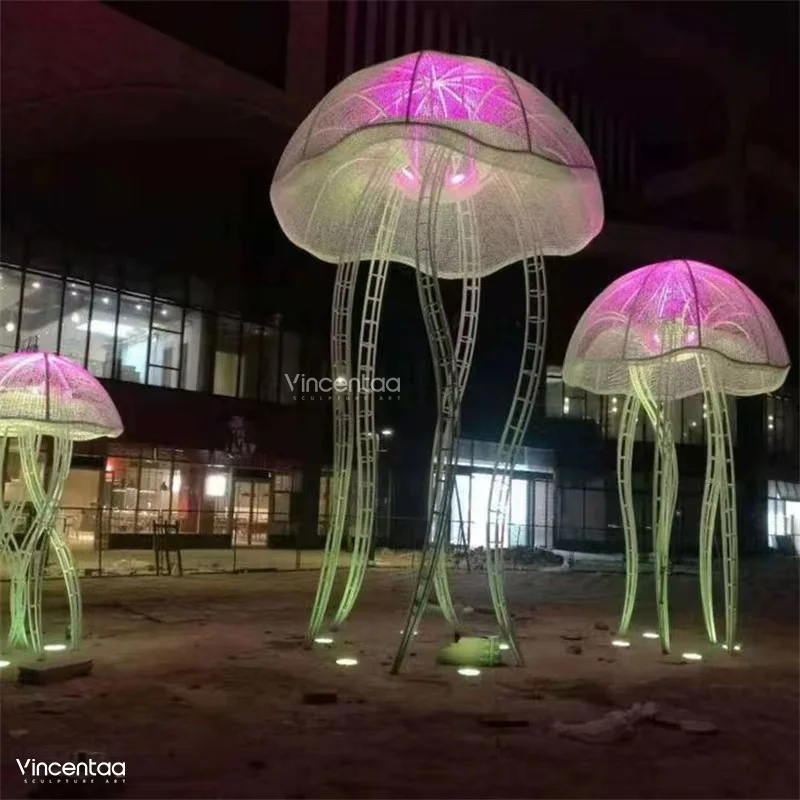 Vincentaa Modern Design Outdoor Custom Large Jellyfish Decorative Sculpture Public Art