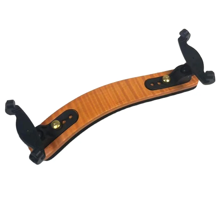 New solid wood Flame maple violin shoulder rest pad with silica gel claw delicate sponge chin rest