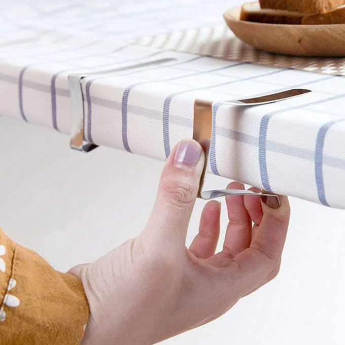 Прямая поставка с завода, Регулируемый зажим для скатерти из нержавеющей стали, высококачественный прочный металлический зажим для скатерти, зажимы для скатерти