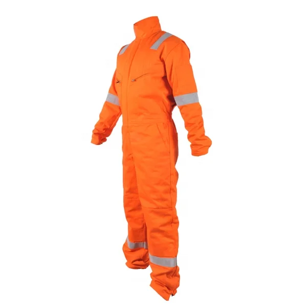 fire resistant fr workwear fireproof winter coverall overalls with reflective tapes