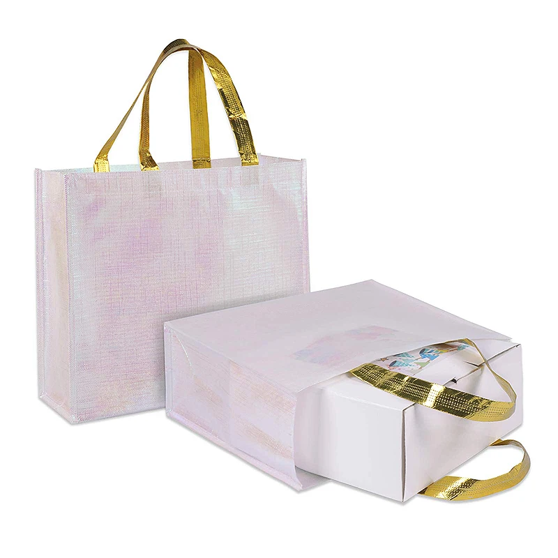 Promotional Custom Print Eco Durable Recycle Polypropylene Handled Shopping Tote, PP Laminated Non Woven Bags With Logo/