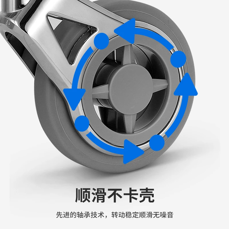 Office Chair Wheels Caster  Soft PU Rubber Wheels Substitute-Heavy Load Support Durable Ball Bearings (5 pcs/set)